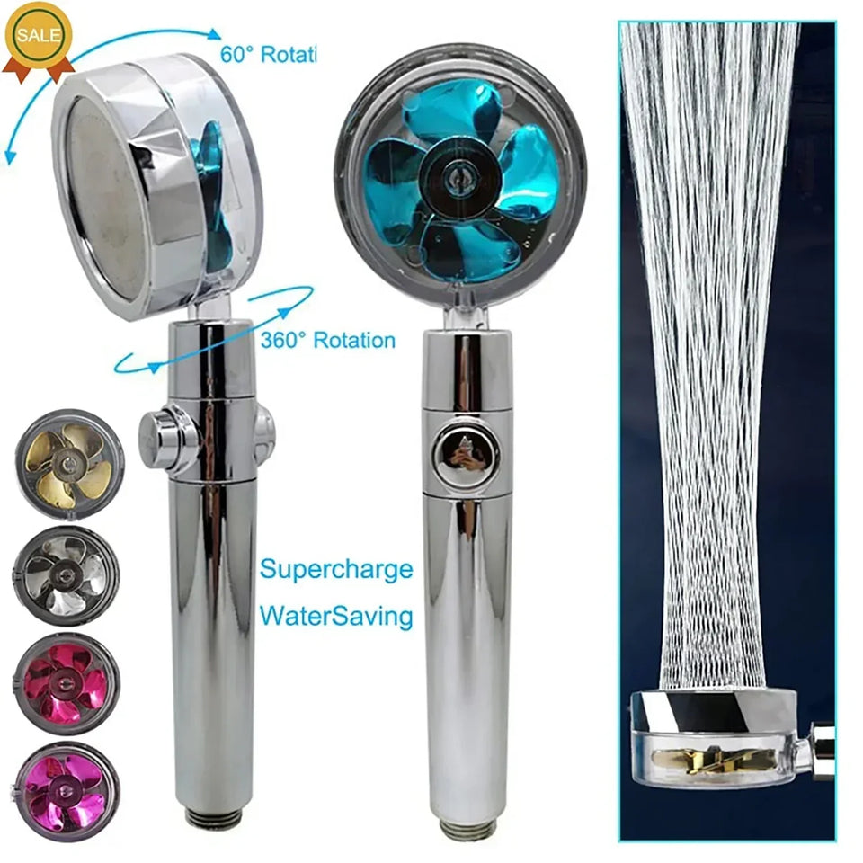 High Pressure Water Shower Head with small Fan