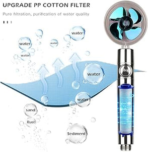 High Pressure Water Shower Head with small Fan