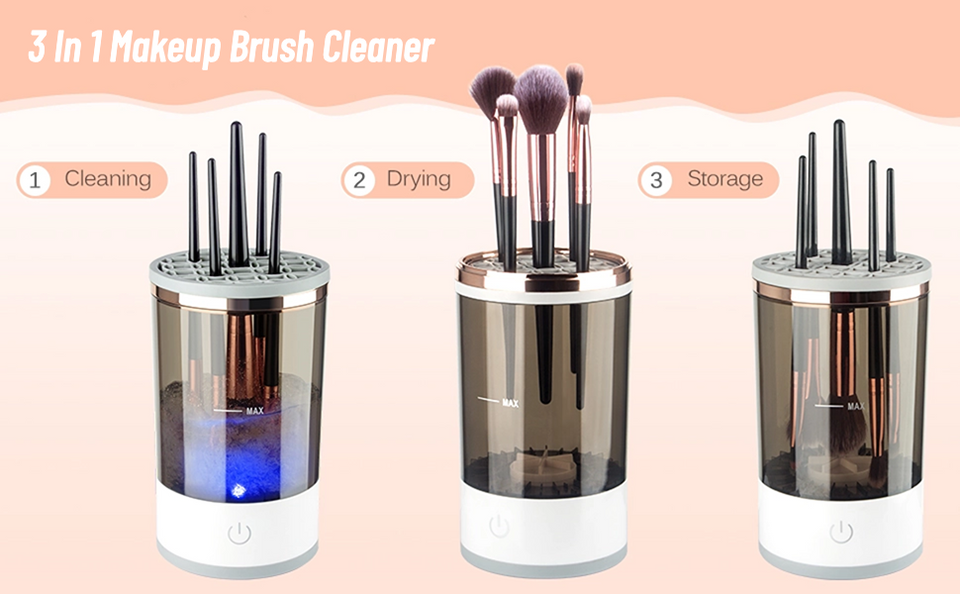 3 in 1 Automatic USB Makeup Brush Cleaner