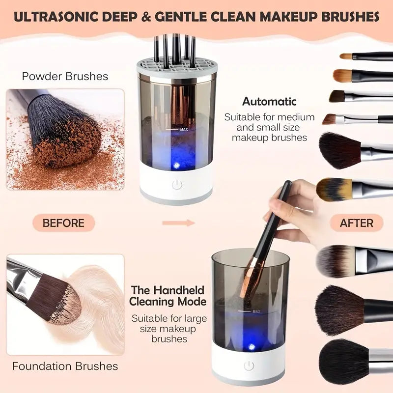 3 in 1 Automatic USB Makeup Brush Cleaner